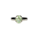 Zilveren ring toermalijn (groen) maat 17 | ovaal (gezet) facet 0,9 x 0,7 cm Zilveren ring toermalijn (groen) maat 17 | ovaal (gezet) facet 0,9 x 0,7 cm