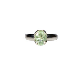 Zilveren ring toermalijn (groen) maat 17 | ovaal (gezet) facet 0,9 x 0,7 cm Zilveren ring toermalijn (groen) maat 17 | ovaal (gezet) facet 0,9 x 0,7 cm