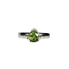 Zilveren ring toermalijn (groen) maat 16 | druppel facet gezet 0,7 x 0,6 cm Zilveren ring toermalijn (groen) maat 16 | druppel facet gezet 0,7 x 0,6 cm