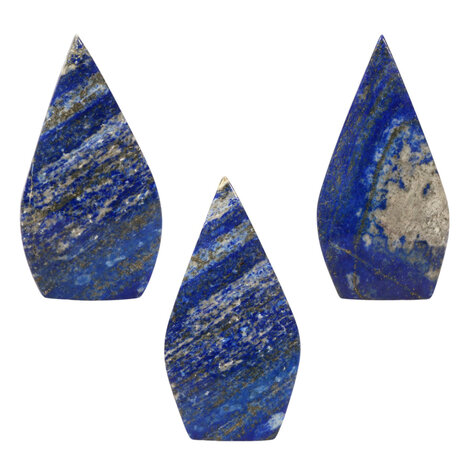 Lapis lazuli sculptuur vlam 9  - 11 cm
