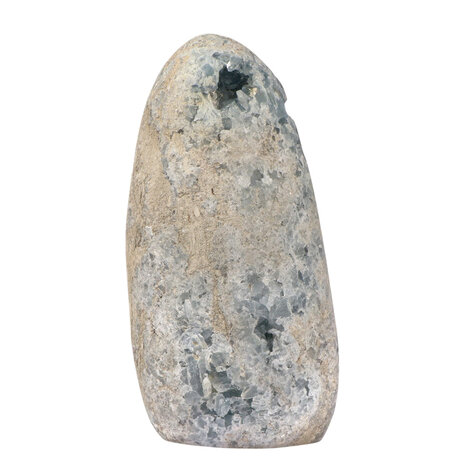 Celestien A-kwaliteit geode sculptuur 16 x 8,2 x 7,9 cm | 1970 gram