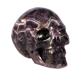 Amethist (chevron) kristallen schedel 11,8 x 7,8 x 8,9 cm | 1067 gram