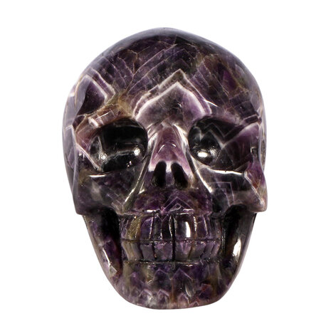 Amethist (chevron) kristallen schedel 11,8 x 7,8 x 8,9 cm | 1067 gram