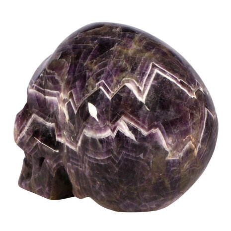 Amethist (chevron) kristallen schedel 11,8 x 7,8 x 8,9 cm | 1067 gram