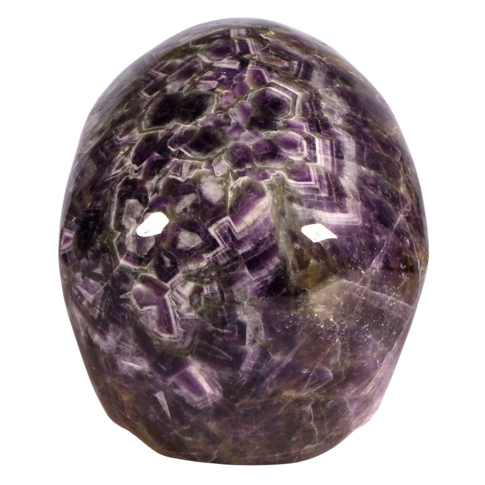 Amethist (chevron) kristallen schedel 14 x 12,3 x 18 cm | 4230 gram