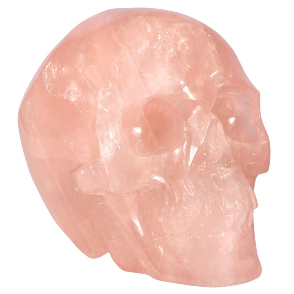 Rozenkwarts A-kwaliteit kristallen schedel 16,2 x 13,1 x 20,3 cm | 6010 gram