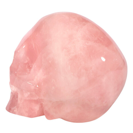 Rozenkwarts kristallen schedel 11,3 x 9,5 x 14,4 cm | 1952 gram
