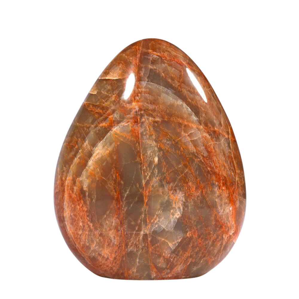 Maansteen (roze) A-kwaliteit sculptuur 17,5 x 14 x 7,2 cm | 2622 gram