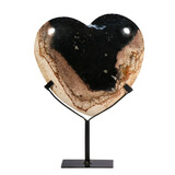 Versteend palmhout hart op standaard Versteend palmhout hart op standaard