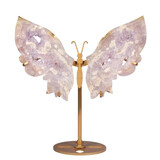 Amethist (roze) vlinder op standaard 19 x 12,5 cm | 375 gram Amethist (roze) vlinder op standaard 19 x 12,5 cm | 375 gram