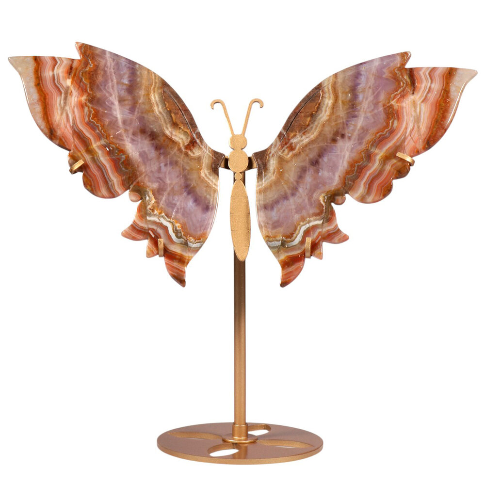 Amethist met kantagaat vlinder op standaard 27 x 15 cm | 577 gram