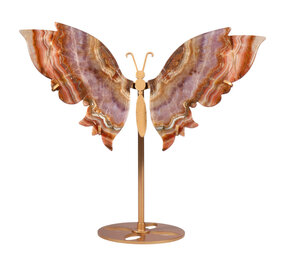 Amethist met kantagaat vlinder op standaard 27 x 15 cm | 577 gram