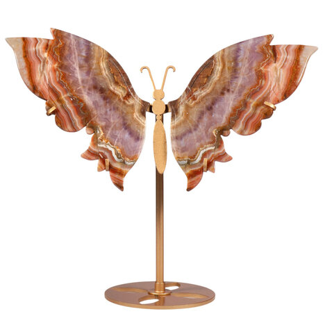 Amethist met kantagaat vlinder op standaard 27 x 15 cm | 577 gram