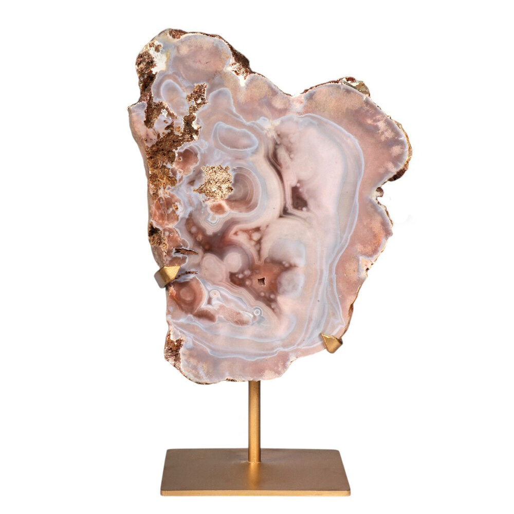 Amethist (roze) cluster op standaard 25,8 x 21,1 x 5,4 cm | 3,64 kg