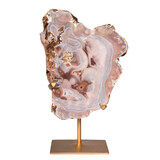 Amethist (roze) cluster op standaard 25,8 x 21,1 x 5,4 cm | 3,64 kg Amethist (roze) cluster op standaard 25,8 x 21,1 x 5,4 cm | 3,64 kg