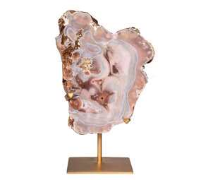 Amethist (roze) cluster op standaard 25,8 x 21,1 x 5,4 cm | 3,64 kg