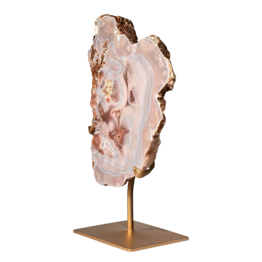 Amethist (roze) cluster op standaard 25,8 x 21,1 x 5,4 cm | 3,64 kg