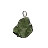 Moldaviet hanger ruw met zilveren oogje 2,3 x 2,1 cm | 3,7 gram