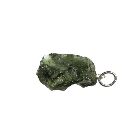 Moldaviet hanger ruw met zilveren oogje 2,3 x 2,1 cm | 3,7 gram