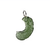 Moldaviet hanger ruw met zilveren oogje 2,7 x 1,6 cm | 2,8 gram
