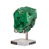 Malachiet deels gepolijst op standaard 6,5 x 6,2 cm | 305 gram Malachiet deels gepolijst op standaard 6,5 x 6,2 cm | 305 gram