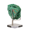 Malachiet deels gepolijst op standaard 6,5 x 6,2 cm | 305 gram Malachiet deels gepolijst op standaard 6,5 x 6,2 cm | 305 gram