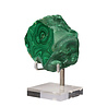 Malachiet deels gepolijst op standaard 7,2 x 5,5 cm | 313 gram Malachiet deels gepolijst op standaard 7,2 x 5,5 cm | 313 gram