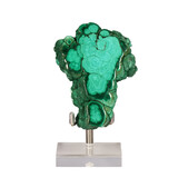 Malachiet deels gepolijst op standaard 8 x 6,3 cm | 235 gram Malachiet deels gepolijst op standaard 8 x 6,3 cm | 235 gram