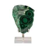 Malachiet deels gepolijst op standaard 8 x 6,3 cm | 358 gram Malachiet deels gepolijst op standaard 8 x 6,3 cm | 358 gram