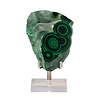 Malachiet deels gepolijst op standaard 8 x 6,3 cm | 358 gram Malachiet deels gepolijst op standaard 8 x 6,3 cm | 358 gram