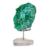 Chrysocolla met malachiet deels gepolijst op standaard 12,5 x 11 x 1,2 cm | 824 gram Chrysocolla met malachiet deels gepolijst op standaard 12,5 x 11 x 1,2 cm | 824 gram