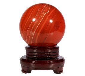 Jaspis (rood) bol op standaard 111 mm | 2317 gram Jaspis (rood) bol op standaard 111 mm | 2317 gram