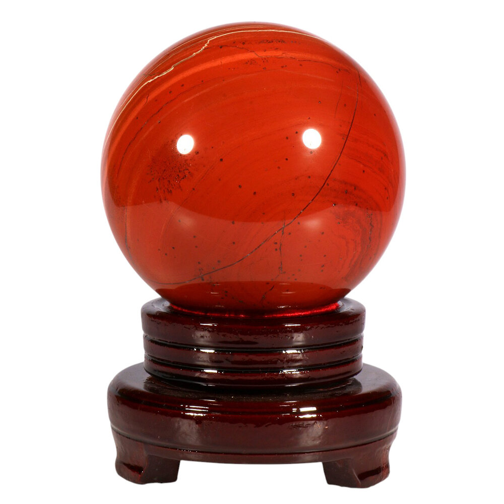 Jaspis (rood) bol op standaard 111 mm | 2317 gram Jaspis (rood) bol op standaard 111 mm | 2317 gram