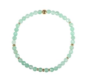 Aventurijn gold filled armband 4 mm facet op elastiek Aventurijn gold filled armband 4 mm facet op elastiek