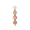 Zilveren hanger rhodochrosiet | 3 bolletjes Zilveren hanger rhodochrosiet | 3 bolletjes