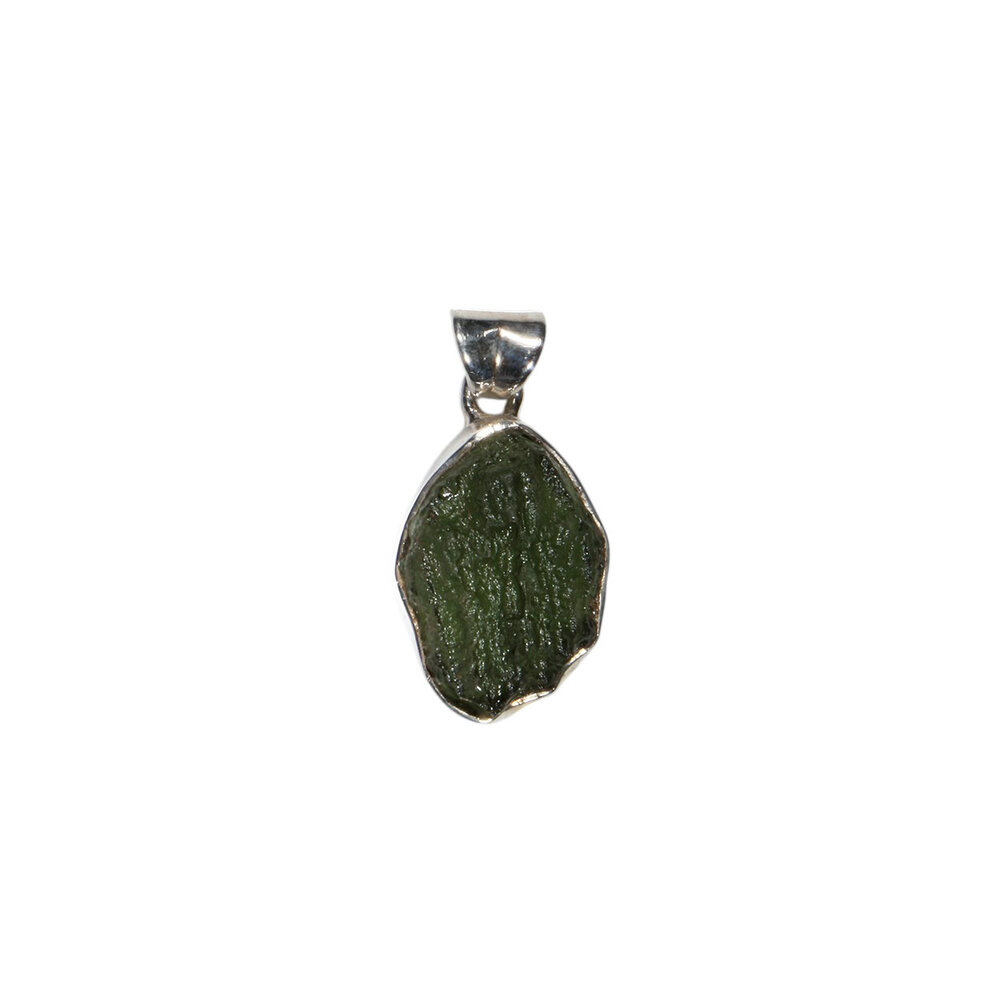Zilveren hanger moldaviet | markies ruw 1,7 x 1,2 cm Zilveren hanger moldaviet | markies ruw 1,7 x 1,2 cm