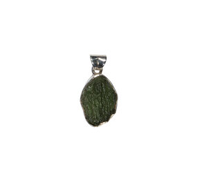 Zilveren hanger moldaviet | markies ruw 1,7 x 1,2 cm Zilveren hanger moldaviet | markies ruw 1,7 x 1,2 cm