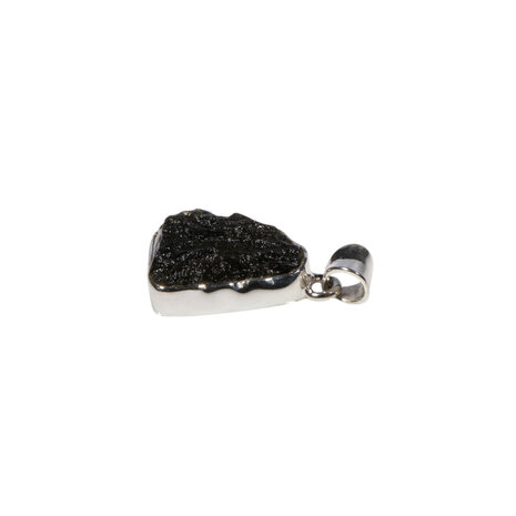 Zilveren hanger moldaviet | ovaal ruw 1,6 x 1,4 cm Zilveren hanger moldaviet | ovaal ruw 1,6 x 1,4 cm