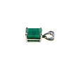 Zilveren hanger smaragd | rechthoek gezet 1,2 x 0,9 cm Zilveren hanger smaragd | rechthoek gezet 1,2 x 0,9 cm