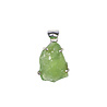 Zilveren hanger toermalijn (groen) ruw | freeform gezet 2,1 x 1,4 cm Zilveren hanger toermalijn (groen) ruw | freeform gezet 2,1 x 1,4 cm