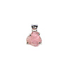 Zilveren hanger toermalijn (roze) | freeform ruw gezet 1,1 x 1,2 cm