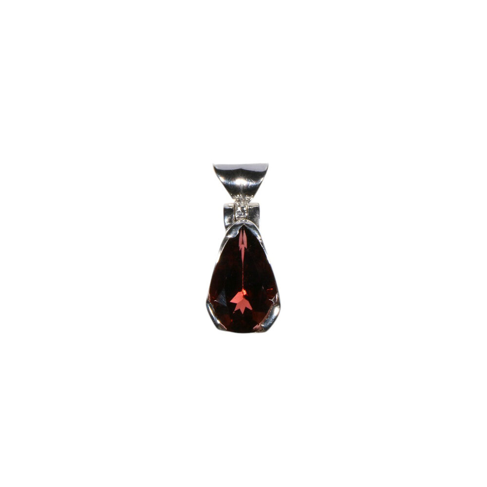 Zilveren hanger toermalijn (roze) | druppel facet gezet 1,1 x 0,7 cm Zilveren hanger toermalijn (roze) | druppel facet gezet 1,1 x 0,7 cm