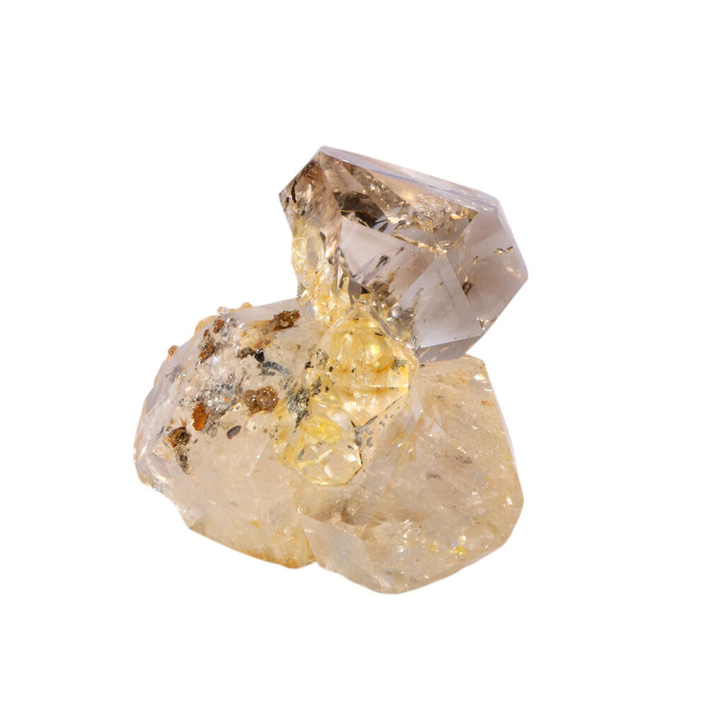 Herkimer diamant (golden healer) A-kwaliteit cluster 7,1 x 5,7 x 4,5 cm | 143 gram Herkimer diamant (golden healer) A-kwaliteit cluster 7,1 x 5,7 x 4,5 cm | 143 gram
