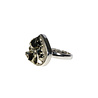Zilveren ring pyriet maat 18 1/2 (verstelbaar) | ruw druppel 1,5 x 1,3 cm Zilveren ring pyriet maat 18 1/2 (verstelbaar) | ruw druppel 1,5 x 1,3 cm