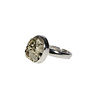 Zilveren ring pyriet maat 16 1/2 (verstelbaar) | ruw ovaal 1,3 x 1,1 cm Zilveren ring pyriet maat 16 1/2 (verstelbaar) | ruw ovaal 1,3 x 1,1 cm