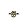Zilveren ring pyriet maat 17 1/2 (verstelbaar) | ruw ovaal 1,1 x 0,9 cm Zilveren ring pyriet maat 17 1/2 (verstelbaar) | ruw ovaal 1,1 x 0,9 cm