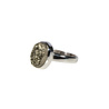 Zilveren ring pyriet maat 17 1/2 (verstelbaar) | ruw ovaal 1,1 x 0,9 cm Zilveren ring pyriet maat 17 1/2 (verstelbaar) | ruw ovaal 1,1 x 0,9 cm