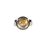 Zilveren ring rutielkwarts A-kwaliteit maat 18 | rond 1,3 cm Zilveren ring rutielkwarts A-kwaliteit maat 18 | rond 1,3 cm