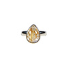Zilveren ring rutielkwarts maat 17 | druppel 1,3 x 0,9 cm
