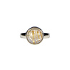 Zilveren ring rutielkwarts maat 18 | rond 1,1 cm